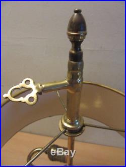 Vintage Baldwin James River collection solid brass bouillotte serpent lamp