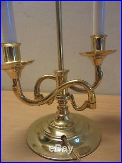 Vintage Baldwin James River collection solid brass bouillotte serpent lamp