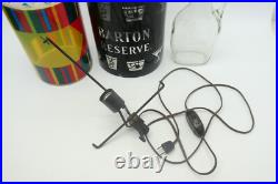 Vintage Barton Reserve Advertising Colorful Spinning Rotating Table Lamp Working