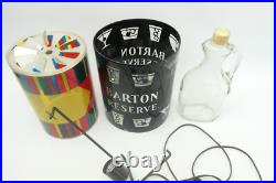 Vintage Barton Reserve Advertising Colorful Spinning Rotating Table Lamp Working