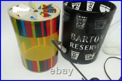 Vintage Barton Reserve Advertising Colorful Spinning Rotating Table Lamp Working