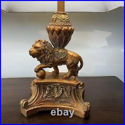 Vintage Berman Lion Table Lamps