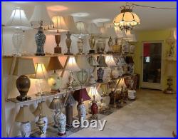 Vintage Black Porcelain Table Lamp made from William Sonoma Vase Fancy Shade Vintage Black Porcelain Table Lamp made from William Sonoma Vase Fancy Shade