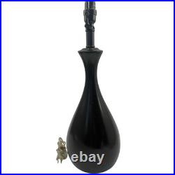 Vintage Black Teardrop Table Lamp 22 Mid Century Modern Style