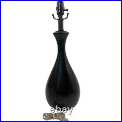 Vintage Black Teardrop Table Lamp 22 Mid Century Modern Style