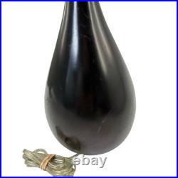 Vintage Black Teardrop Table Lamp 22 Mid Century Modern Style