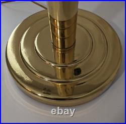 Vintage Brass 5 Arm Waterfall Mid Century Modern Table Lamp Lotus Needs Shades