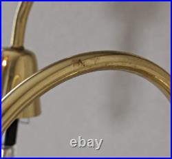 Vintage Brass 5 Arm Waterfall Mid Century Modern Table Lamp Lotus Needs Shades