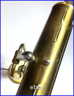 Vintage Brass Adjustable Bankers Desk Piano Lamp Musical Note Gold MCM Metal