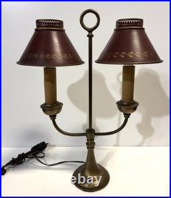 Vintage Brass And Tole Table Lamp