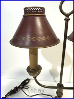 Vintage Brass And Tole Table Lamp