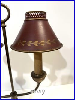 Vintage Brass And Tole Table Lamp