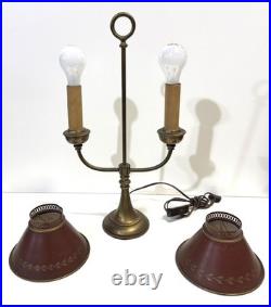 Vintage Brass And Tole Table Lamp Vintage Brass And Tole Table Lamp