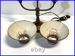 Vintage Brass And Tole Table Lamp