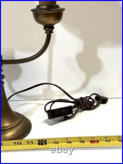 Vintage Brass And Tole Table Lamp