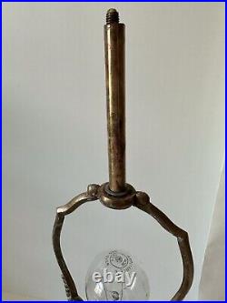 Vintage Brass Antique Conical Lid Candle Stick Desk Table Lamp 19 Rare Find