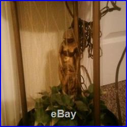 Vintage Brass Art Deco Nude Woman Taking Shower Hanging Electric Oil Lamp /Light