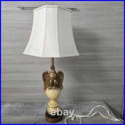 Vintage Brass Bronze Bald Eagle Table Lamp Patriotic Americana Federal USA