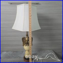 Vintage Brass Bronze Bald Eagle Table Lamp Patriotic Americana Federal USA