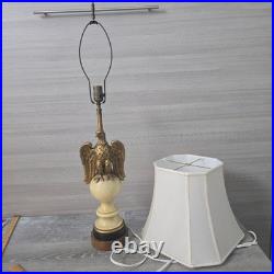 Vintage Brass Bronze Bald Eagle Table Lamp Patriotic Americana Federal USA