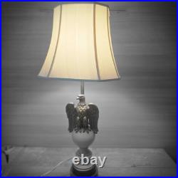 Vintage Brass Bronze Bald Eagle Table Lamp Patriotic Americana Federal USA
