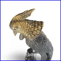 Vintage Brass Cockatoo Table Lamp Sculptural Base Accents Tested Works 28 Tags