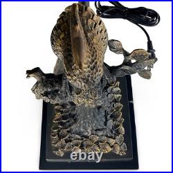 Vintage Brass Cockatoo Table Lamp Sculptural Base Accents Tested Works 28 Tags