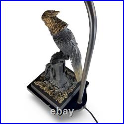Vintage Brass Cockatoo Table Lamp Sculptural Base Accents Tested Works 28 Tags