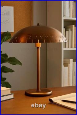Vintage Brass Dome Table Lamp Mid Century Modern Desk Light