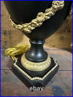 Vintage Brass Eagle Urn Table Lamp Rams Ram Neoclassical Traditional Style 23