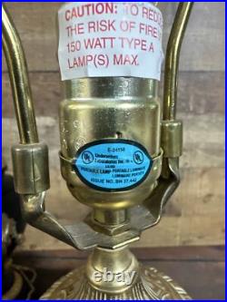 Vintage Brass Eagle Urn Table Lamp Rams Ram Neoclassical Traditional Style 23