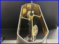 Vintage Brass French Double Empire Style Bouillottee Desk Table lamp