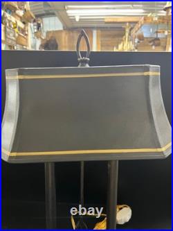 Vintage Brass French Double Empire Style Bouillottee Desk Table lamp