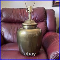Vintage Brass Ginger Jar Table Lamp Gold Urn Shape Hollywood Regency Large Vintage Brass Ginger Jar Table Lamp Gold Urn Shape Hollywood Regency Large