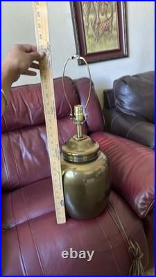 Vintage Brass Ginger Jar Table Lamp Gold Urn Shape Hollywood Regency Large Vintage Brass Ginger Jar Table Lamp Gold Urn Shape Hollywood Regency Large