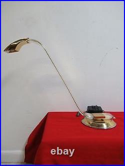 Vintage Brass Lucite Swan Neck Relco Table Desk Lamp B