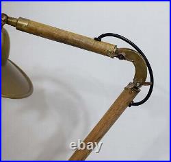 Vintage Brass Table Lamp Graceful Illumination with Antique Flair, Desk Table