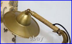 Vintage Brass Table Lamp Graceful Illumination with Antique Flair, Desk Table