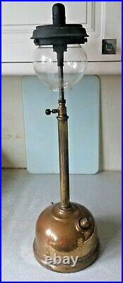 Vintage Brass Table Top Tl Corinthian Tilley Lamp With Onion Globe