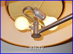 Vintage Brushed Chrome Swing Arm Adjustable Walter Von Nessen Lamp