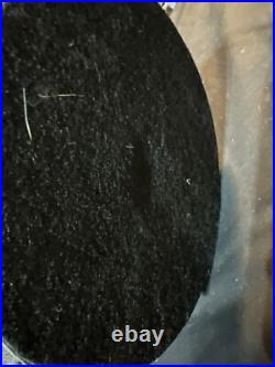 Vintage Brutalist Table Lamp Barrel Texture Blue Green Patina Metal Tested Works