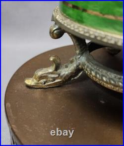 Vintage Capodimonte Italian Porcelain Table Lamps Painted Cherubs Brass Dolphins