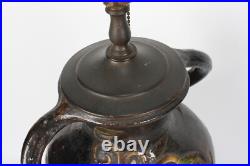 Vintage Ceramic Hand Painted Table Lamp With Ornate Handles & Intricate Design Vintage Ceramic Hand Painted Table Lamp With Ornate Handles & Intricate Design