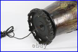 Vintage Ceramic Hand Painted Table Lamp With Ornate Handles & Intricate Design Vintage Ceramic Hand Painted Table Lamp With Ornate Handles & Intricate Design