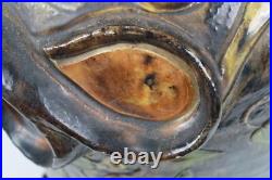 Vintage Ceramic Hand Painted Table Lamp With Ornate Handles & Intricate Design Vintage Ceramic Hand Painted Table Lamp With Ornate Handles & Intricate Design