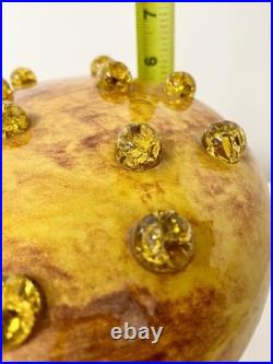 Vintage Ceramic Mushroom 70s Table Lamp Night Light with Glowing Marbles