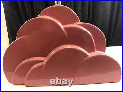Vintage Ceramic Pink Cloud Retro Mid Century Table Lamp (no shade) 24 17 8.5