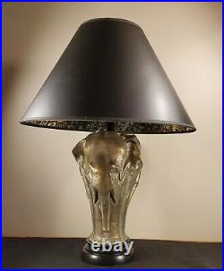 Vintage Chapman Bronze Elephant Lamp