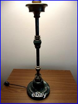 Vintage Chapman Eagle Claw Table Lamp Green Marble 32 READ