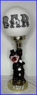 Vintage Charlie Chaplin Drunk Bum Bar Lamp hobo clown red nose 3 Way Light